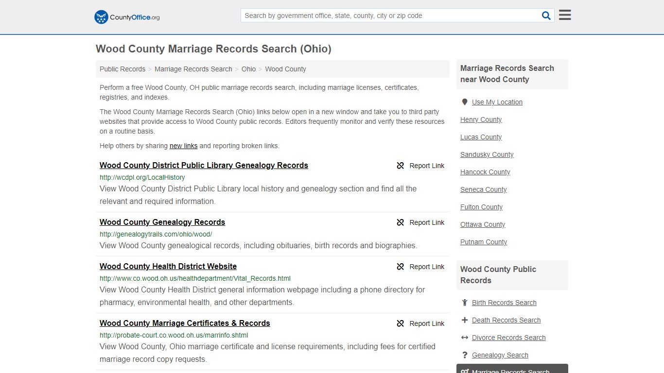 Marriage Records Search - Wood County, OH (Marriage ...